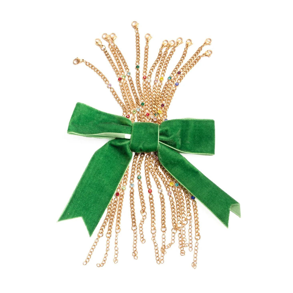 18K Gold Birthstone Bracelet – Adjustable PVD Coated Station Jewelry Gift