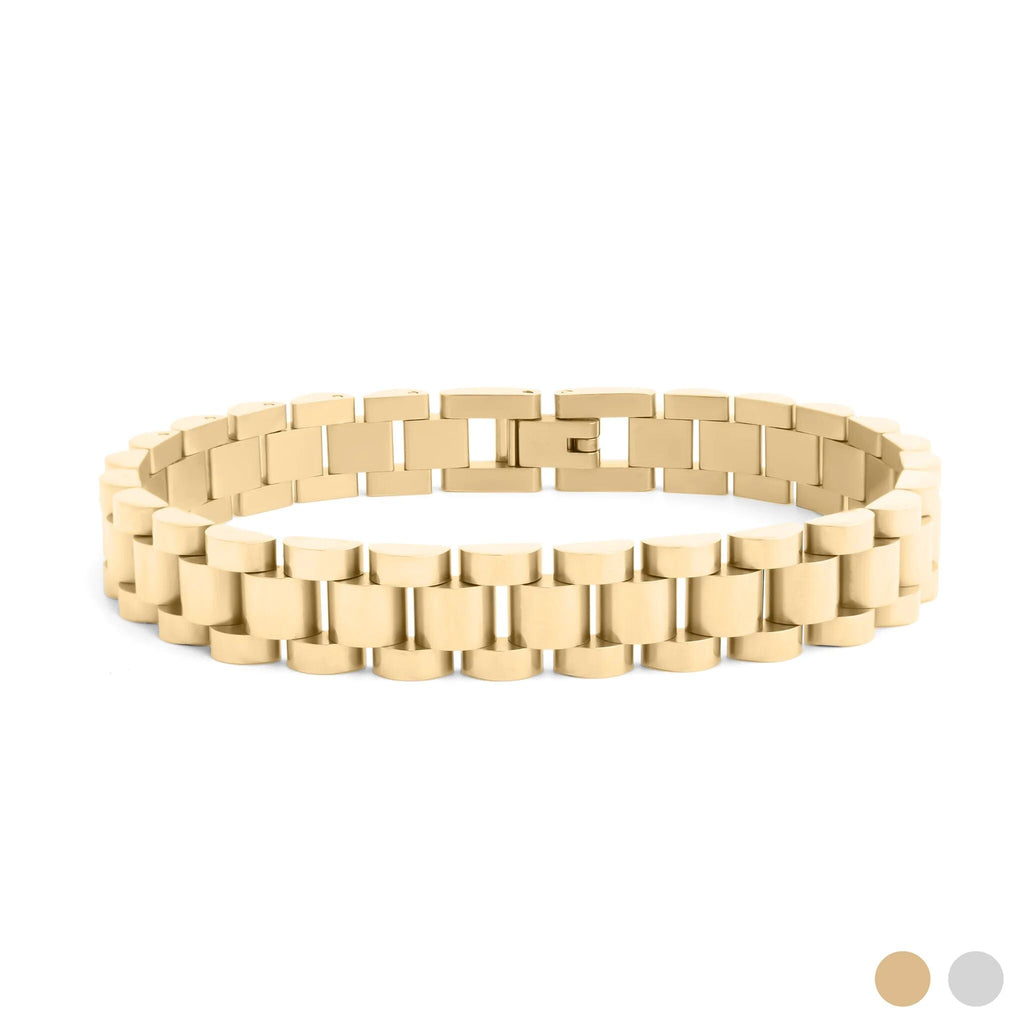 Gold Watch Band 18K PVD Stainless Steel 10mm Bracelet
