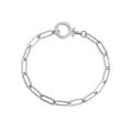 Gold Paperclip Bracelet – 18K Gold Charm Holder Bracelet With Stainless Steel Lock