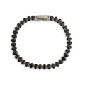 18K Gold Bracelet – Adjustable Chain Black Stone Stainless Steel Jewelry
