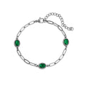 Gold Paperclip Bracelet – 18K Gold Jewelry With Emerald Stone & Stainless Steel
