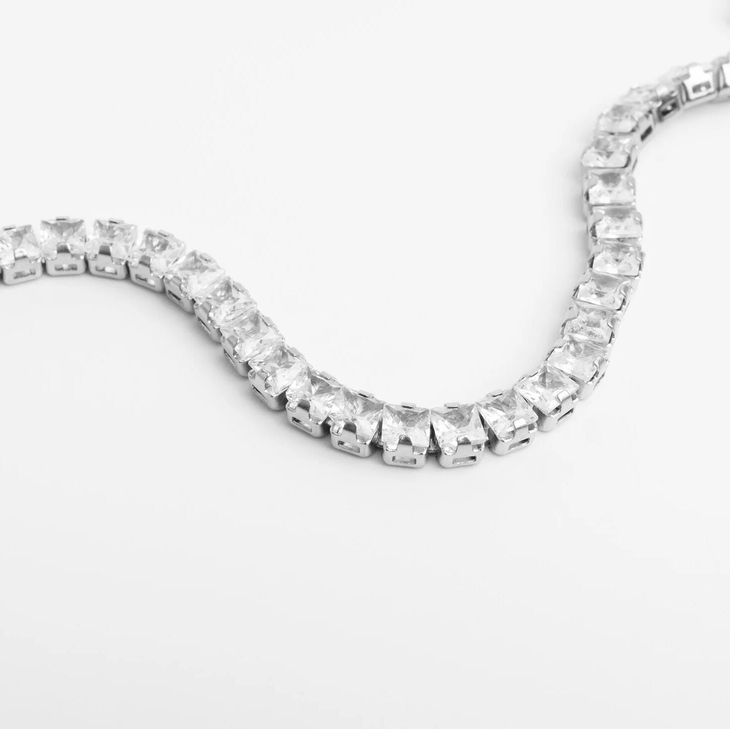 Emerald Cut Tennis Bracelet – 18K Gold PVD Stainless Steel CZ Stone Bracelet