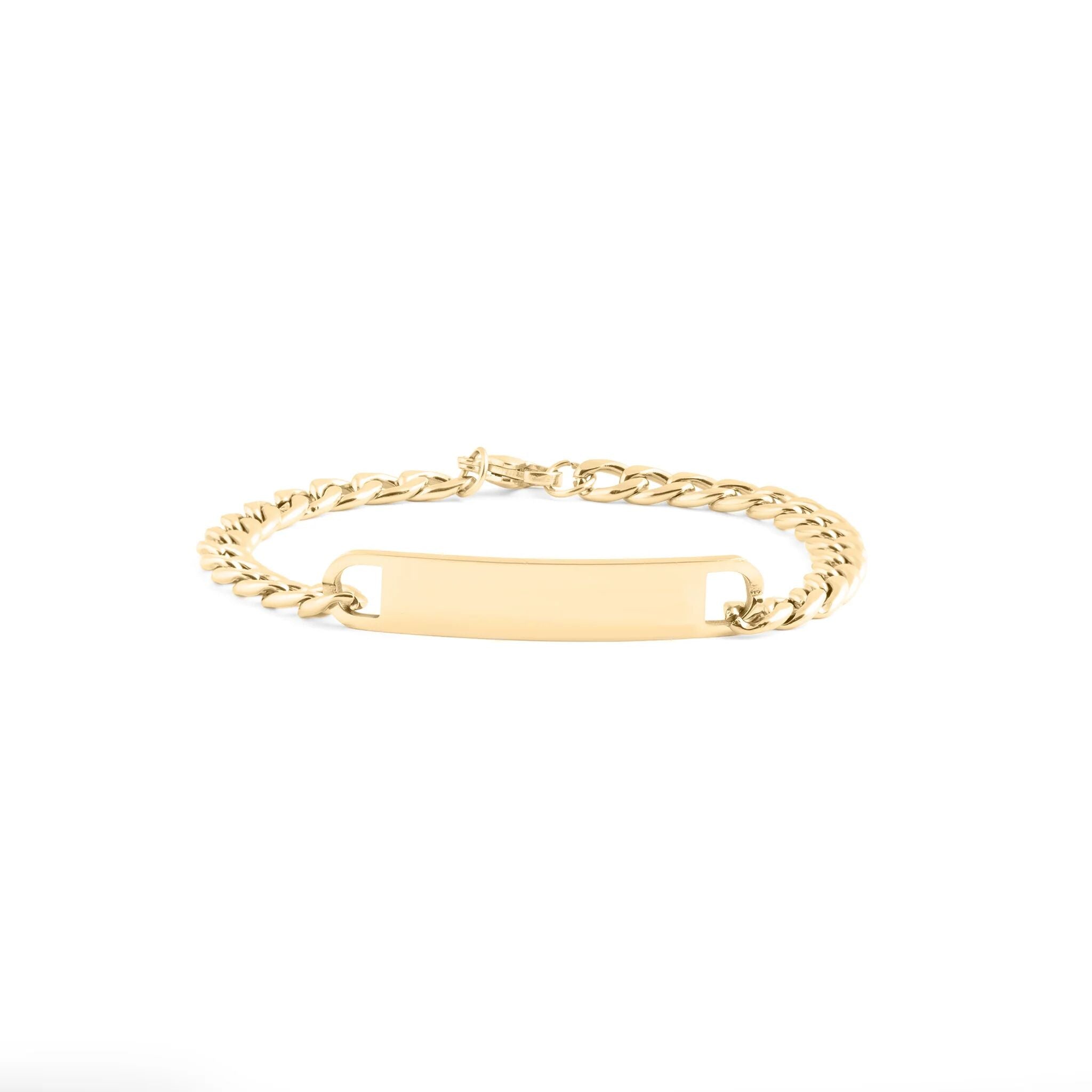 Wholesale jewelry 14K Gold Filled Plus™ Blank ID Curved Bar Bracelet- main 