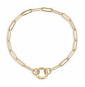 Gold Paperclip Bracelet – Durable Stainless Steel Charm Keeper Chain 18K Gold Jewelry