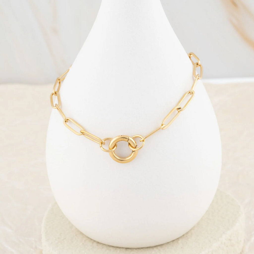 Wholesale jewelry 14K Gold Filled Plus™ Charm Keeper Chain Bracelet- Studio 