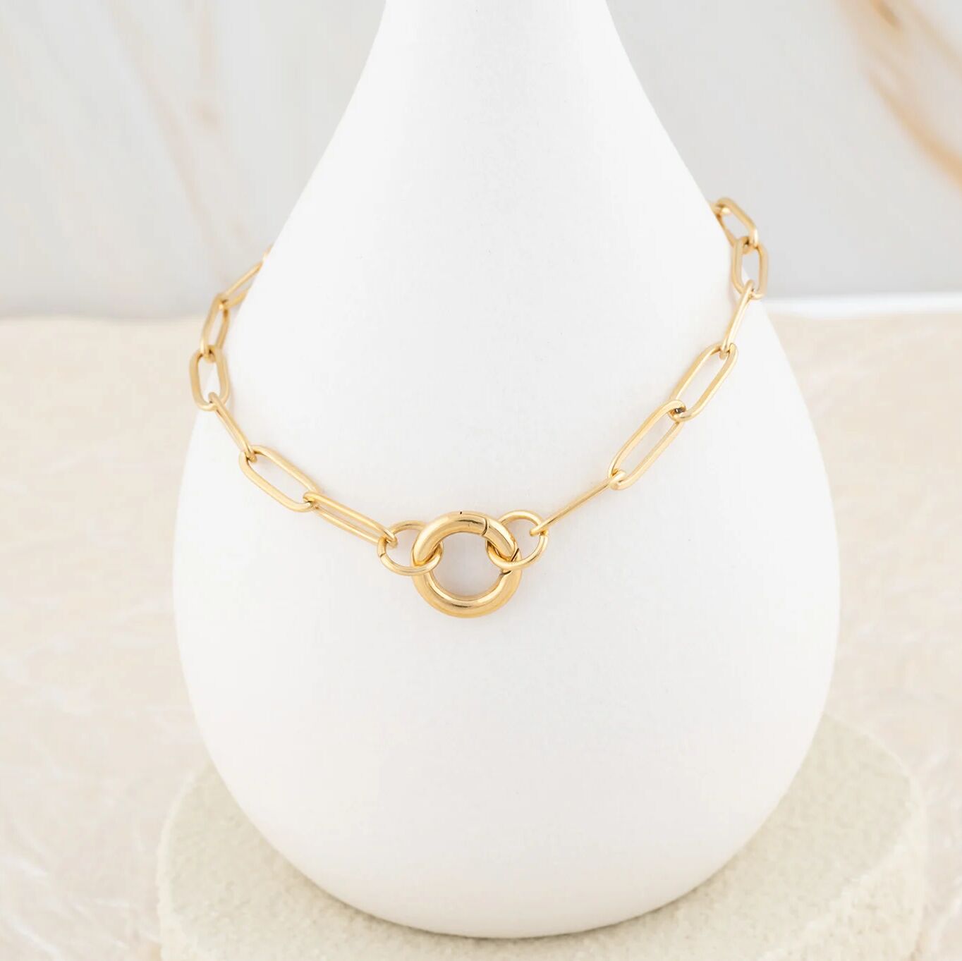 Wholesale jewelry 14K Gold Filled Plus™ Charm Keeper Chain Bracelet- Studio 
