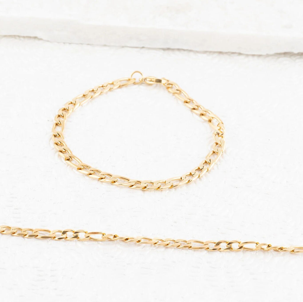 Wholesale jewelry 14K Gold Filled Plus™ Figaro Chain Bracelet- studio 