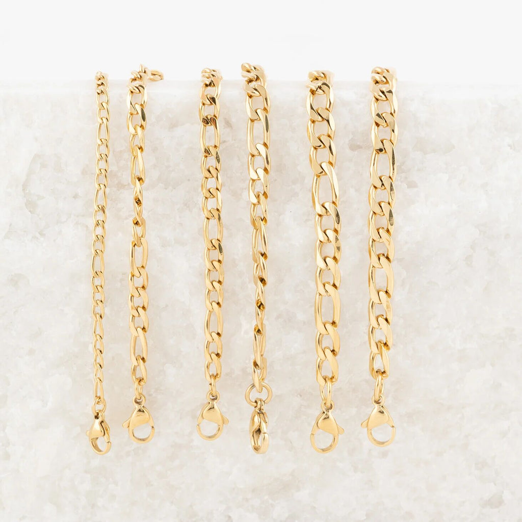 Wholesale jewelry 14K Gold Filled Plus™ Figaro Chain Bracelet- studio 