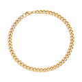 Diamond Cut Curb Chain 18K Gold Bracelet – Durable Hypoallergenic Stainless Steel Jewelry