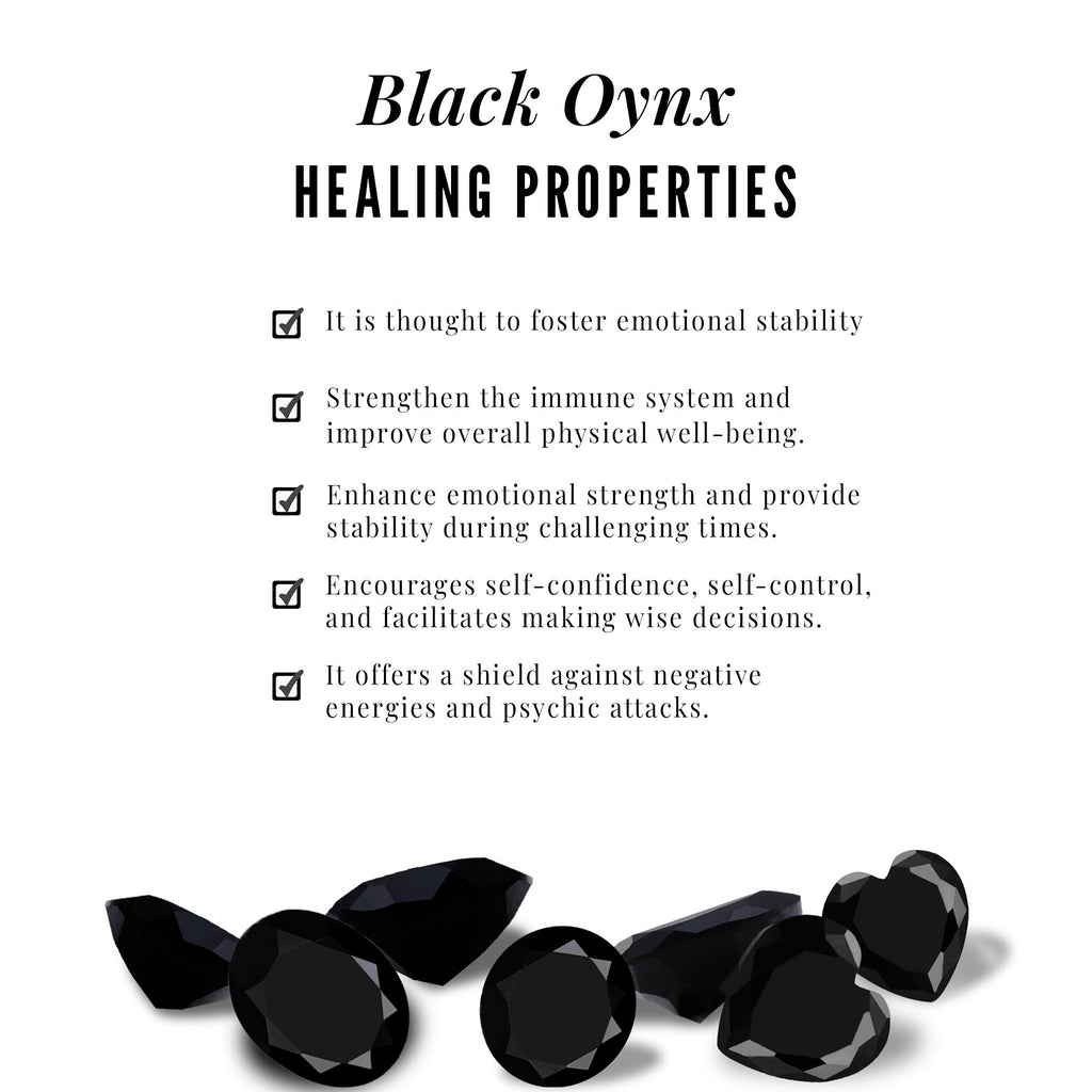 Natural 2.2 Carat Oval Black Onyx Earrings with Diamond