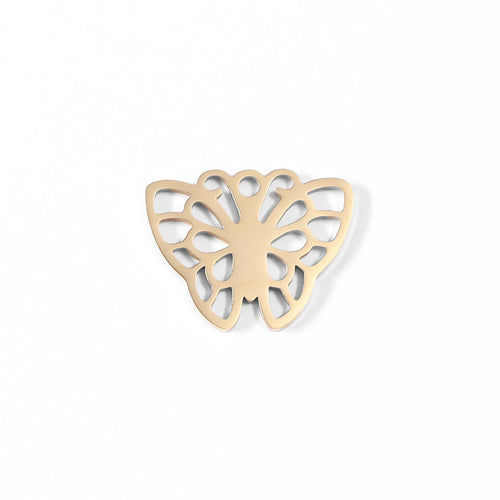18K Gold Butterfly Charm – Hypoallergenic Stainless Steel PVD Coated Jewelry