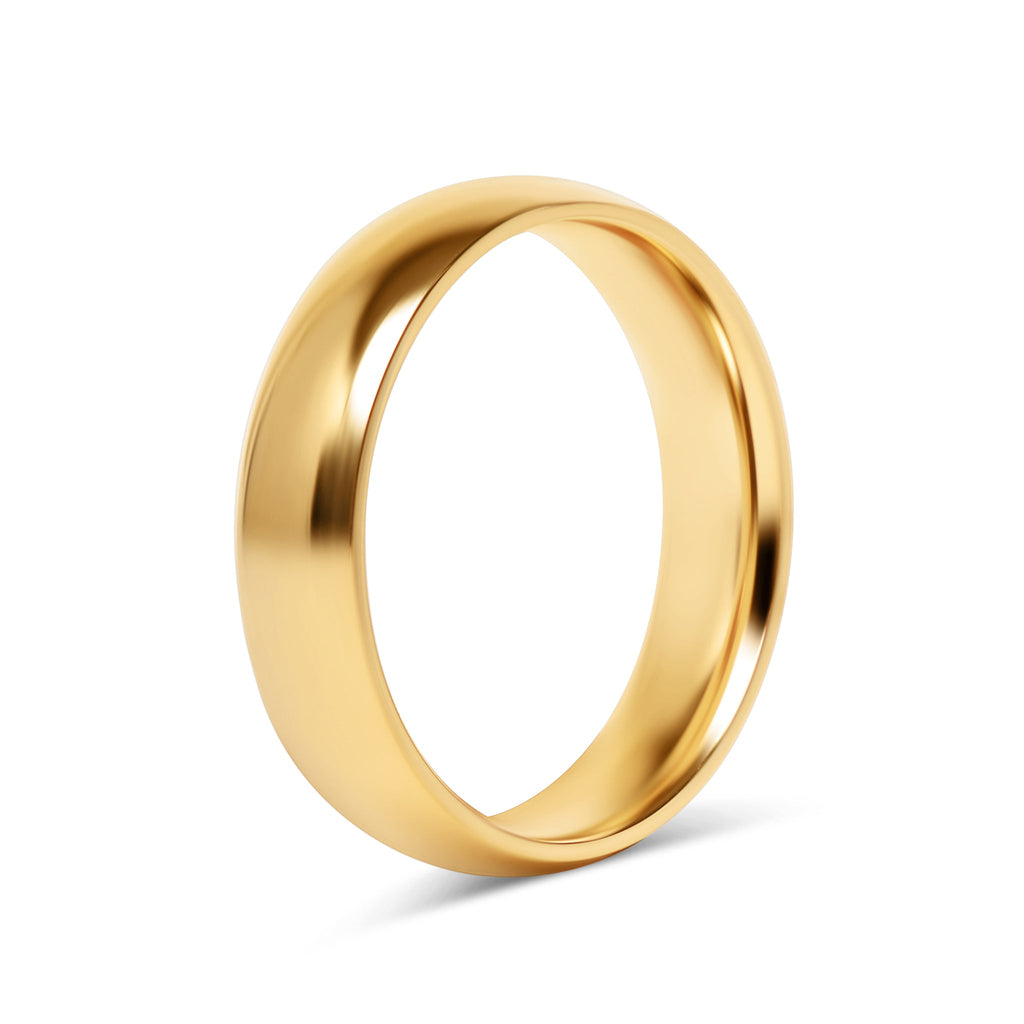 Gold Stainless Steel Ring 4MM