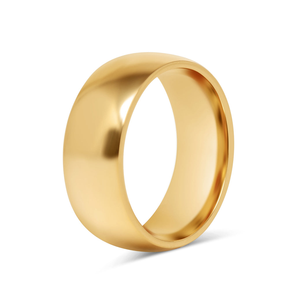 Gold Stainless Steel Ring 8MM