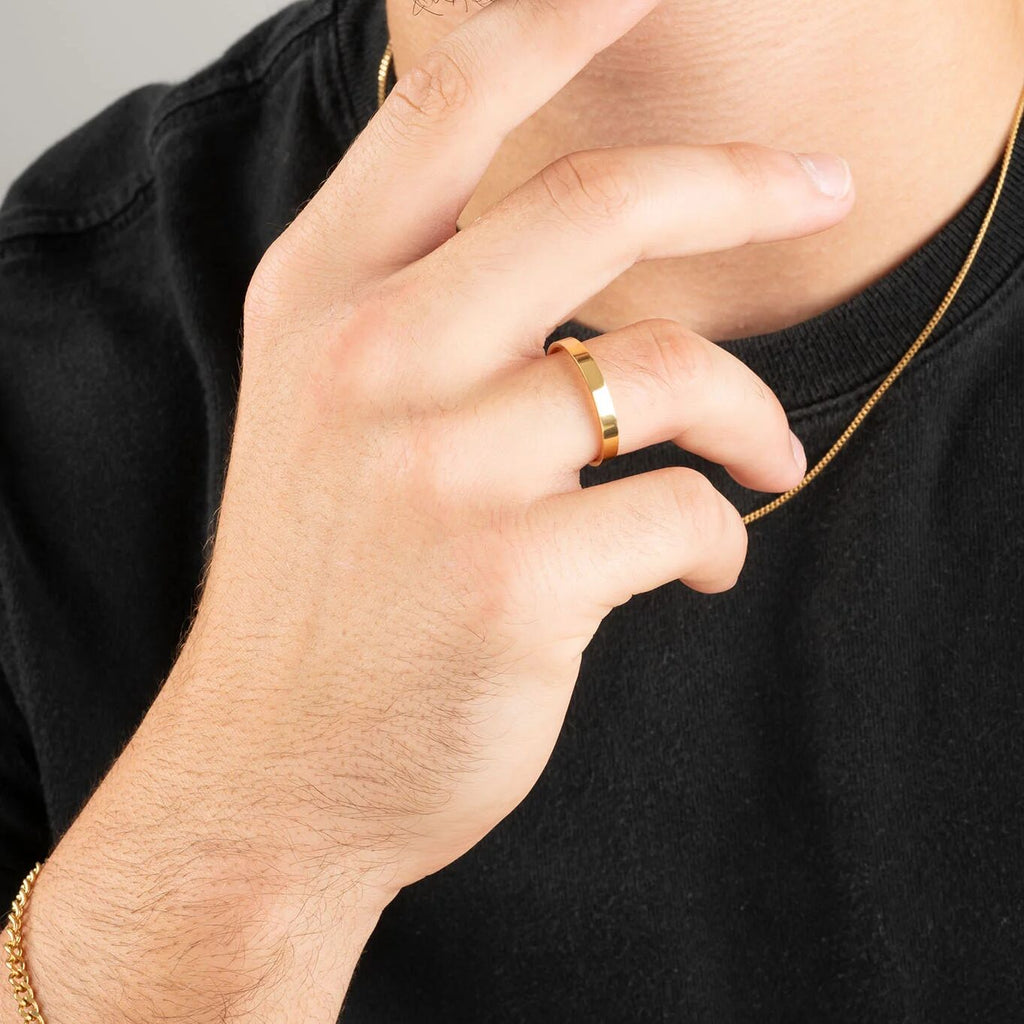 Wholesale jewelry 14K Gold Filled Plus Flat Blank Ring- model- 3mm 