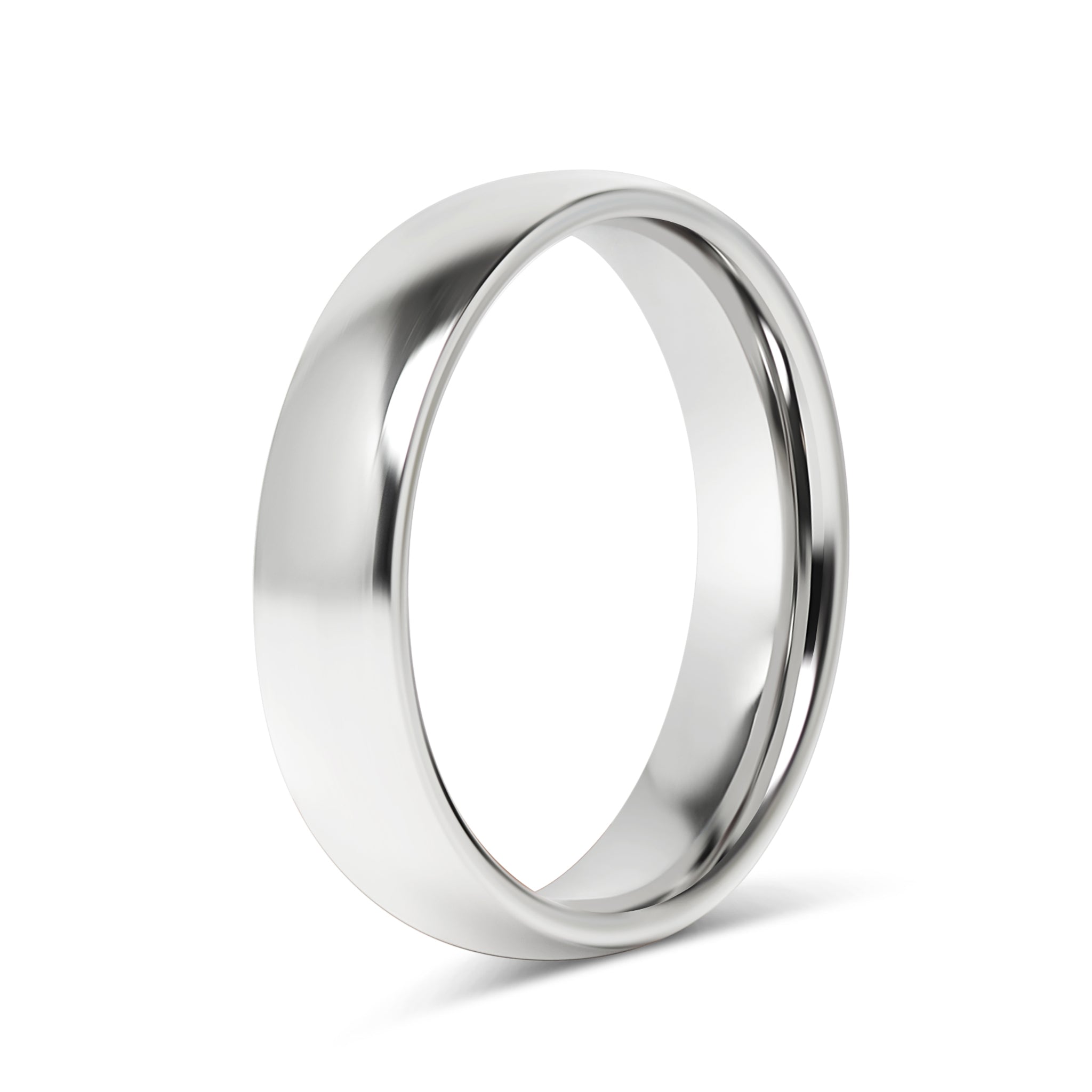 Highly Polished Rounded Stainless Steel Blank Ring 2mm - 6mm