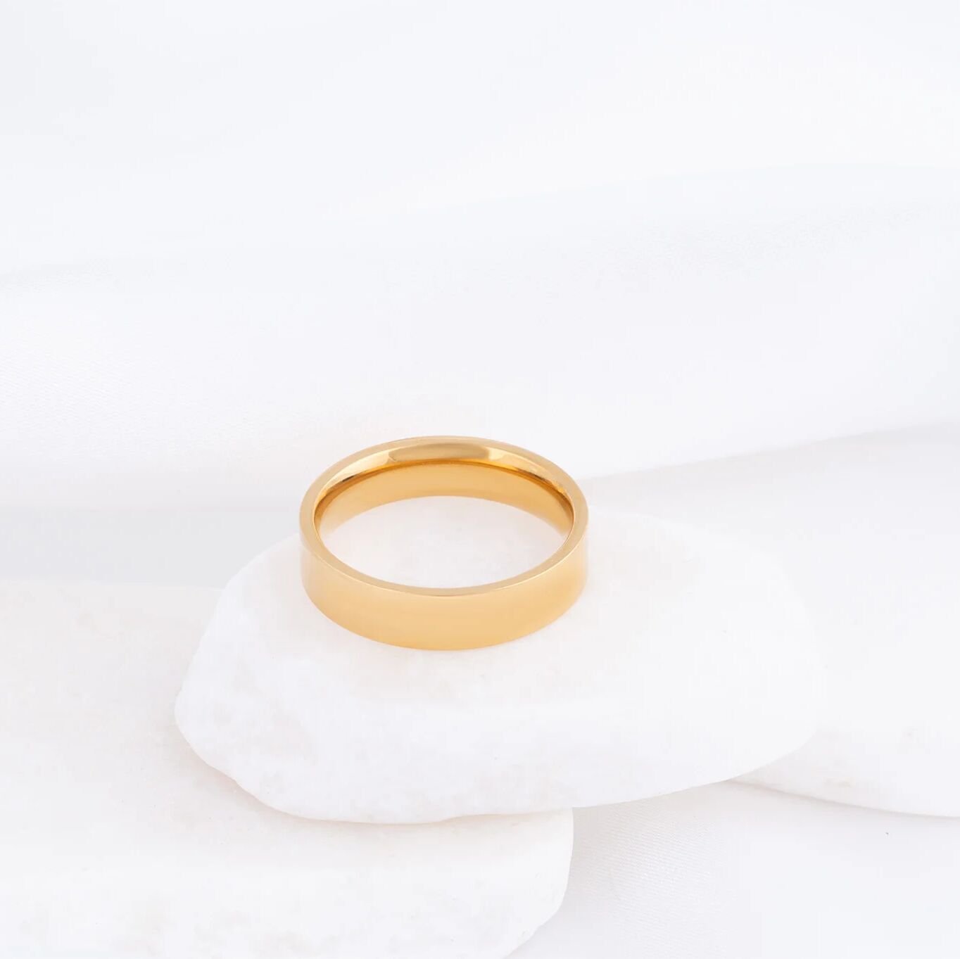 Wholesale jewelry 14K Gold Filled Plus Flat Blank Ring- studio- 5mm 