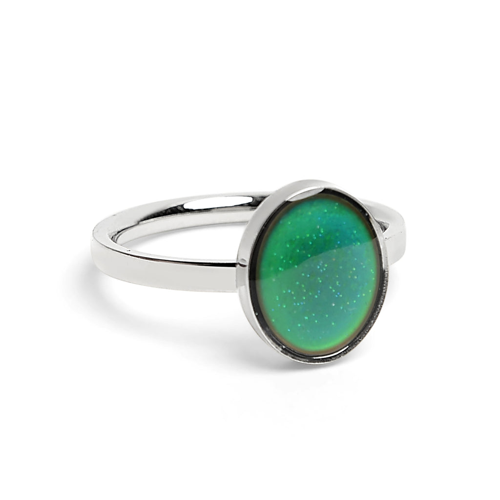 Stainless Steel Mood Ring – Adjustable Color Changing Durable Fashion Jewelry