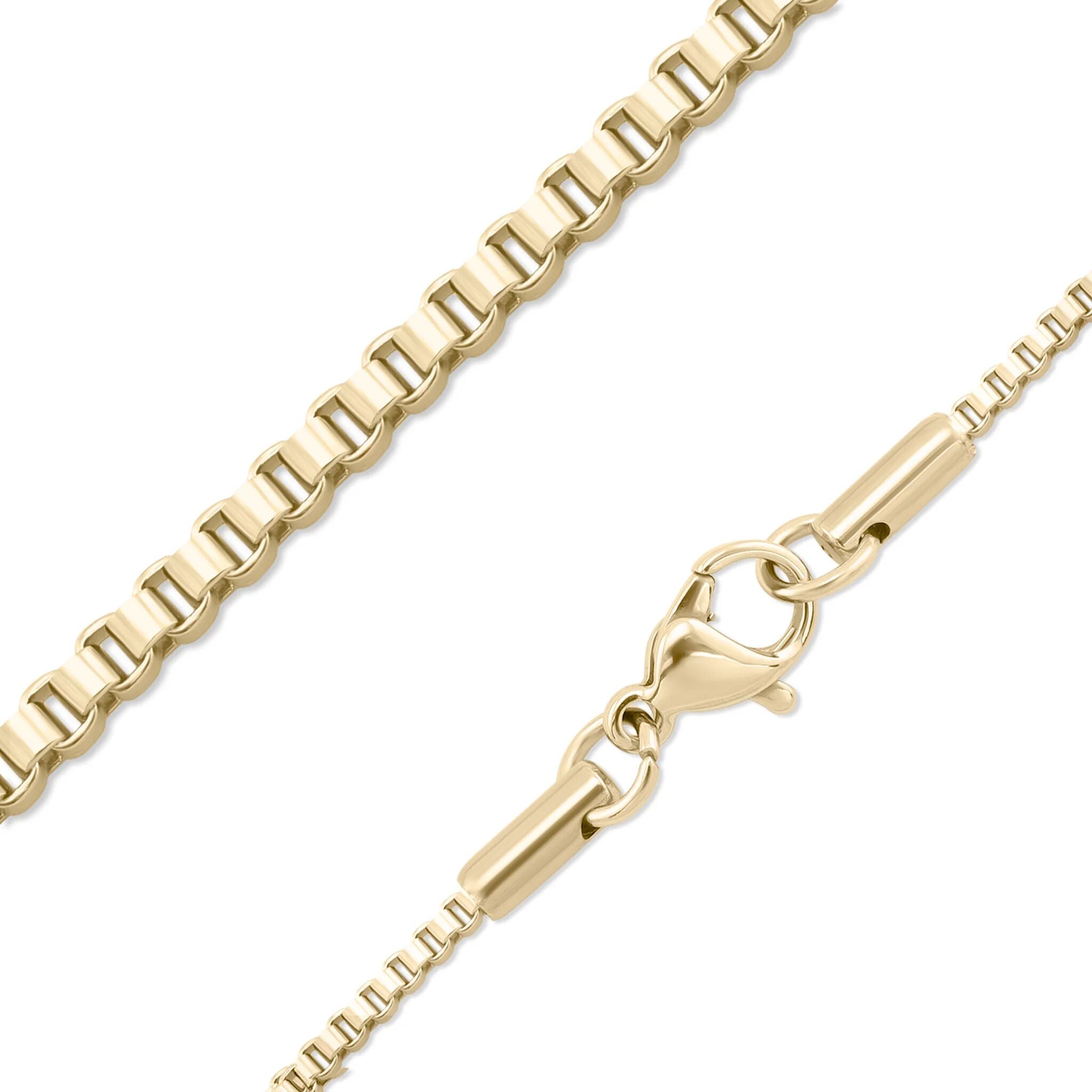 14K Gold Filled Necklace - Durable 1.5mm Box Chain | Hypoallergenic Jewelry