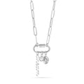 Carabiner Charm Necklace – 18K Gold Paperclip Chain With Dream & Compass Charms
