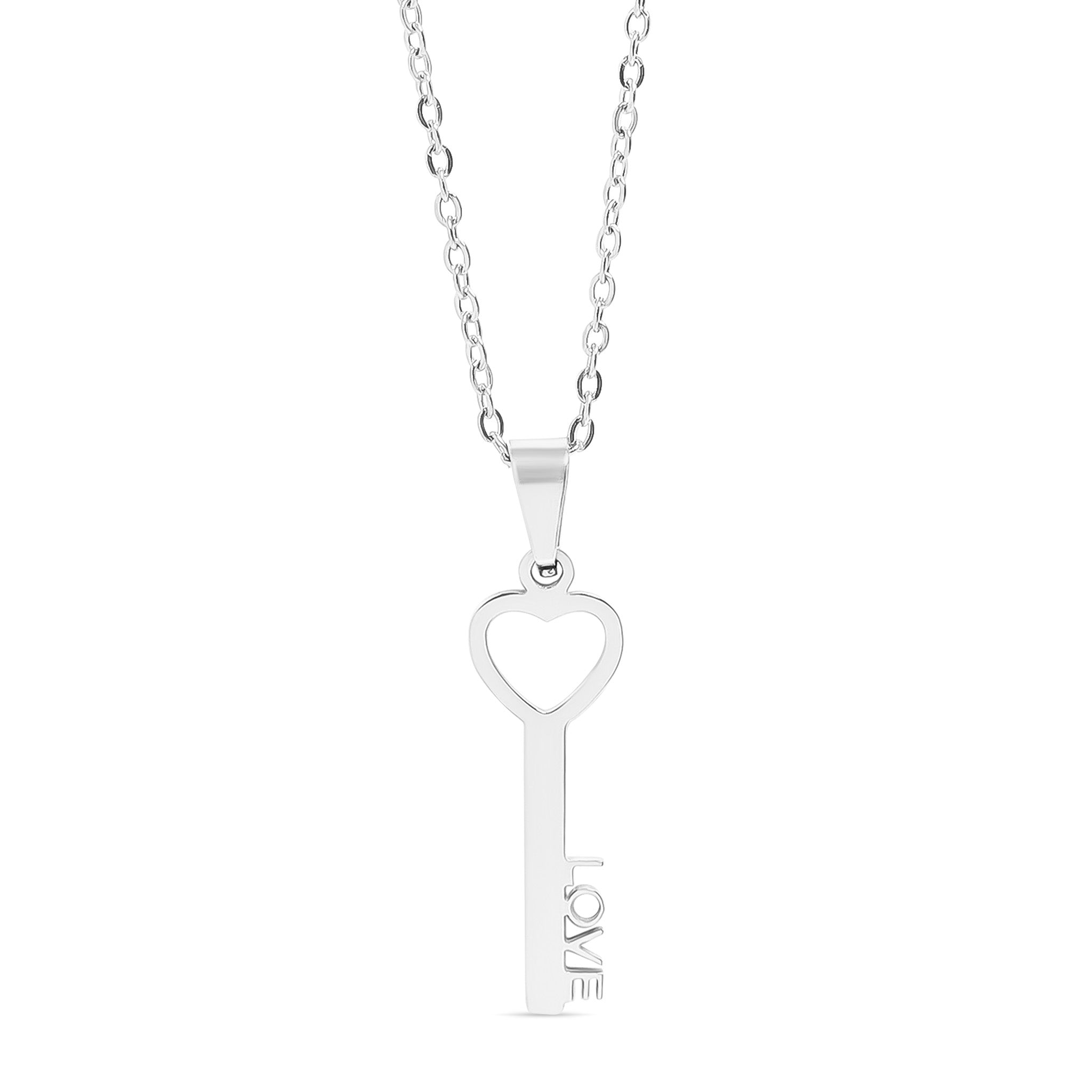 Heart Key Pendant Necklace
