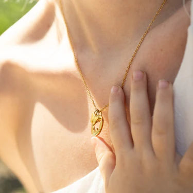 18K Gold PVD Stainless Steel Butterfly Cutout Necklace