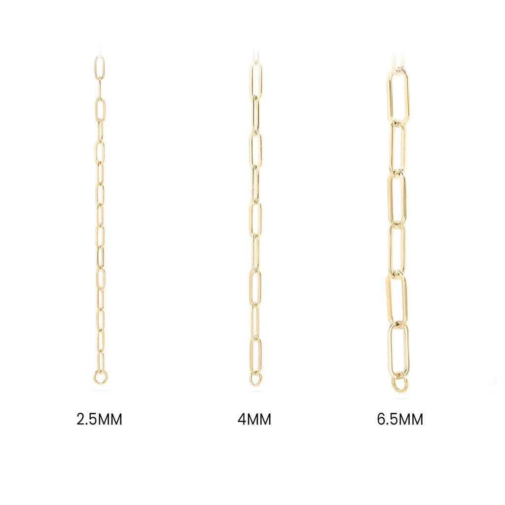 18K Gold PVD Paperclip Connector Chain Necklace