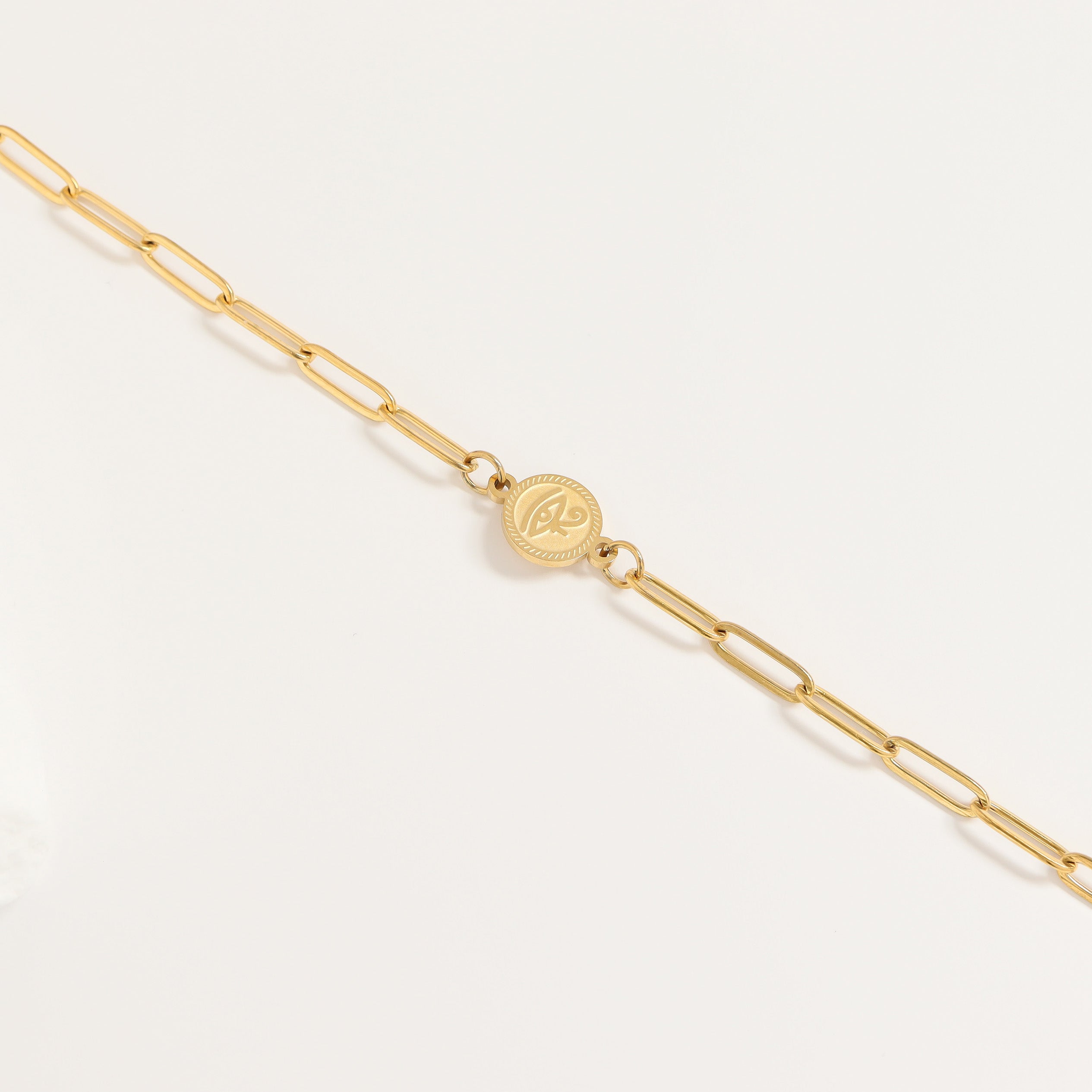 18K Gold PVD Paperclip Connector Chain Necklace