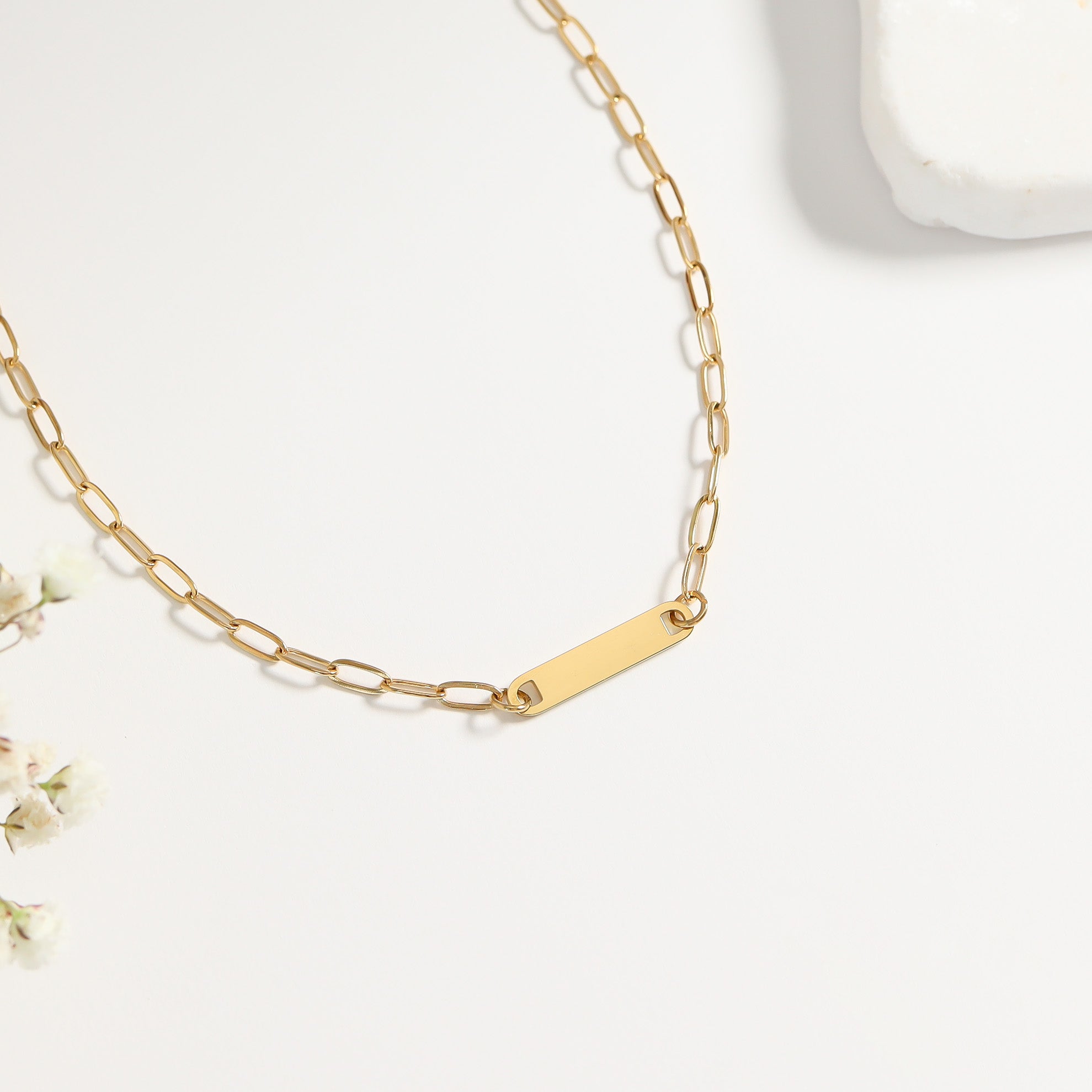 Stainless Steel Engravable Blank Connector Bar Charm 