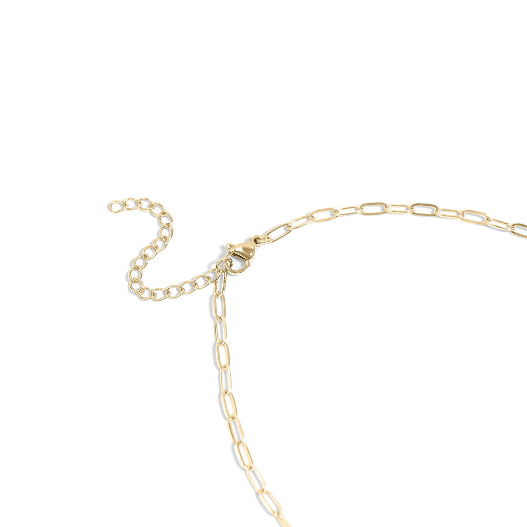 Paperclip Chain Necklace – 18K Gold Connector Charm Chain, Hypoallergenic Jewelry