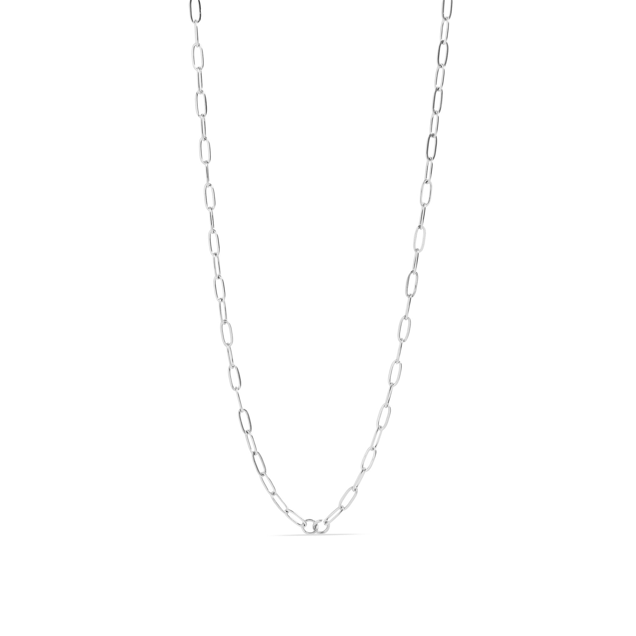 Stainless Steel Paperclip Connector Chain Necklace