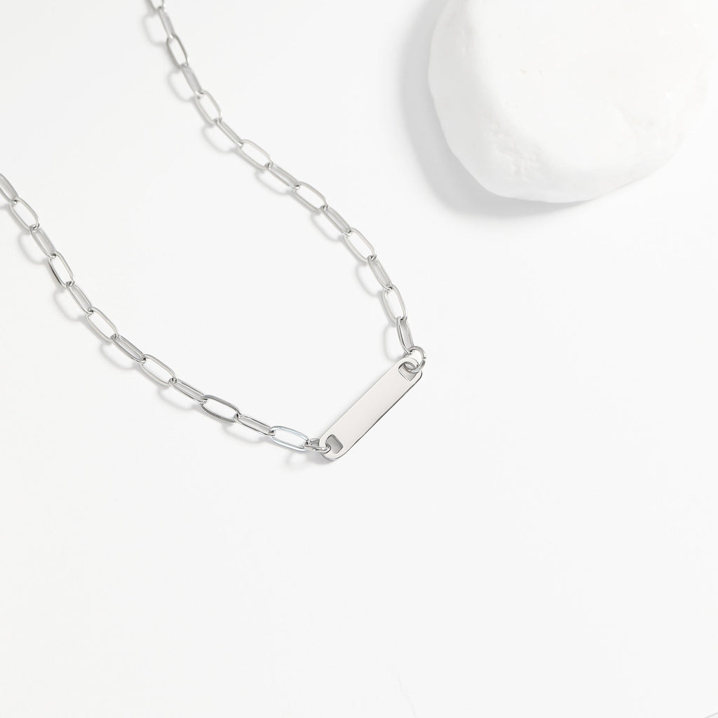 Stainless Steel Engravable Blank Connector Bar Charm 