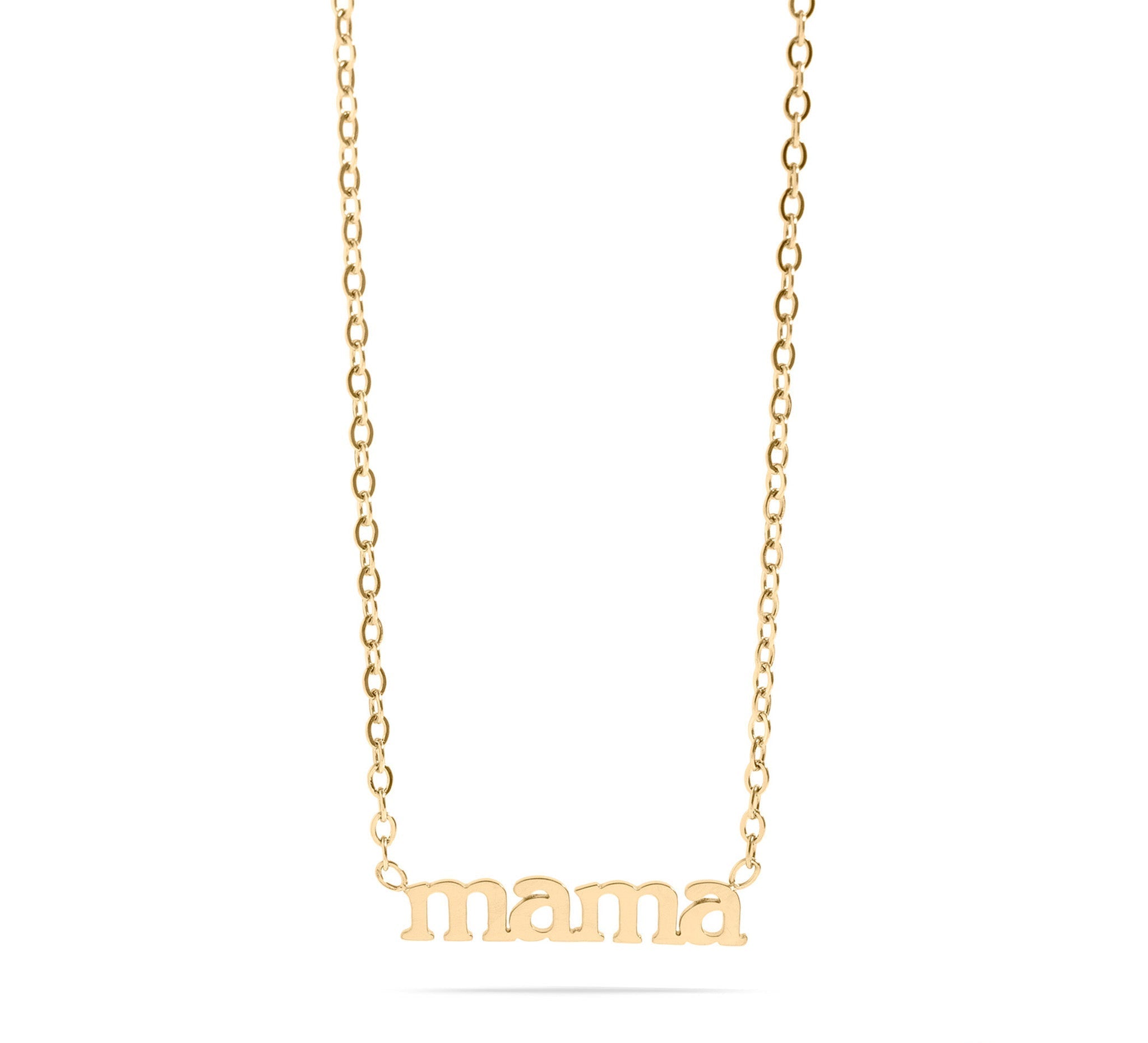 18K Gold PVD Stainless Steel Mama Necklace