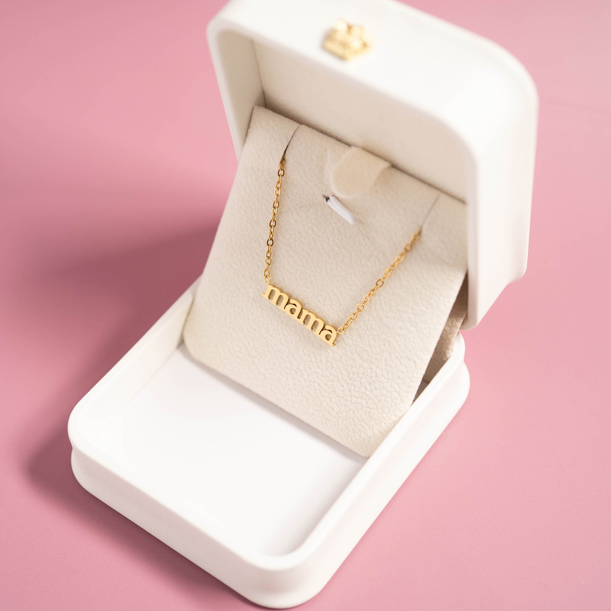 18K Gold PVD Stainless Steel Mama Necklace