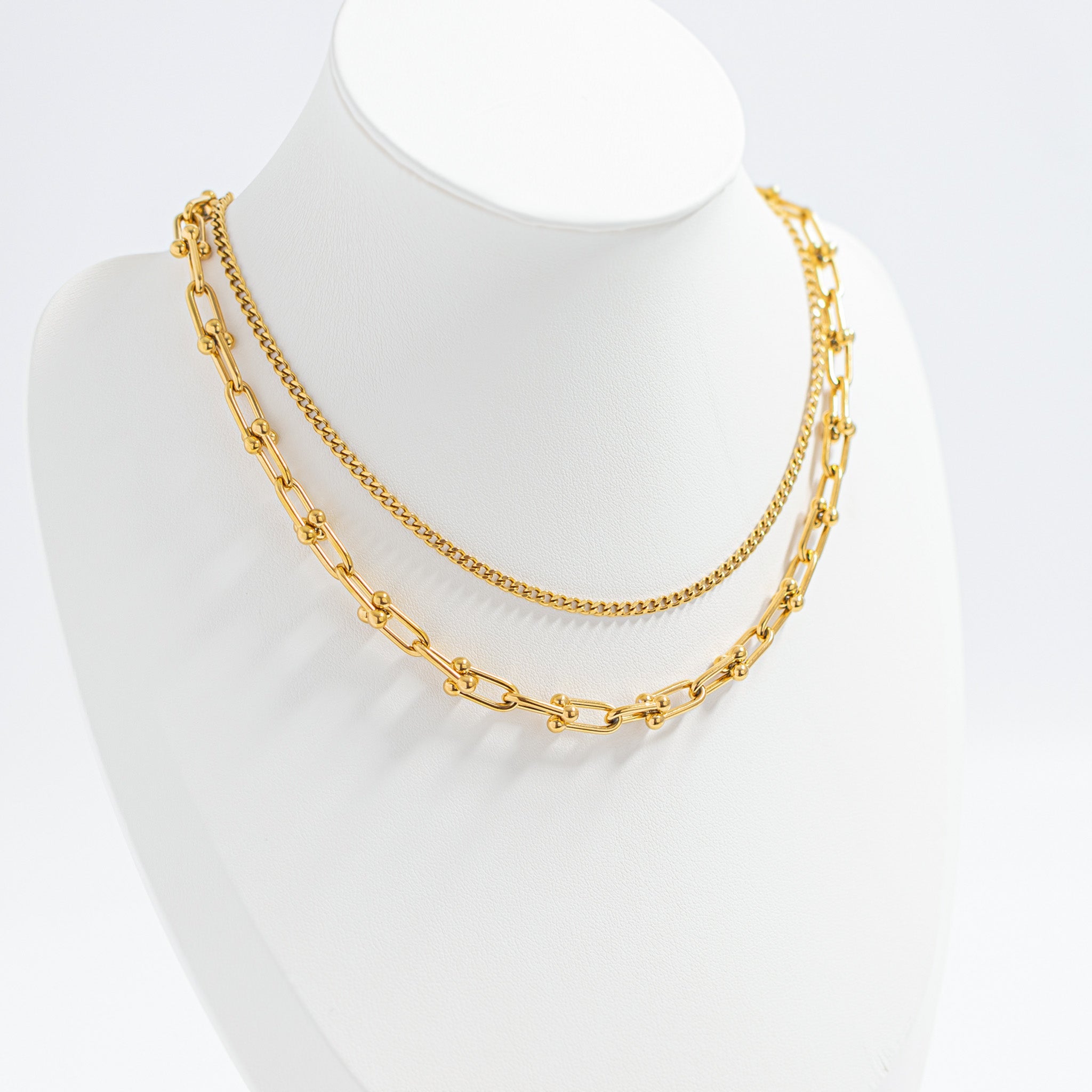 Gold Hardware Necklace – 18K Gold PVD Stainless Steel Chain | Tarnish Resistant Jewelry