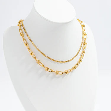18K Gold PVD Stainless Steel Hardware Necklace