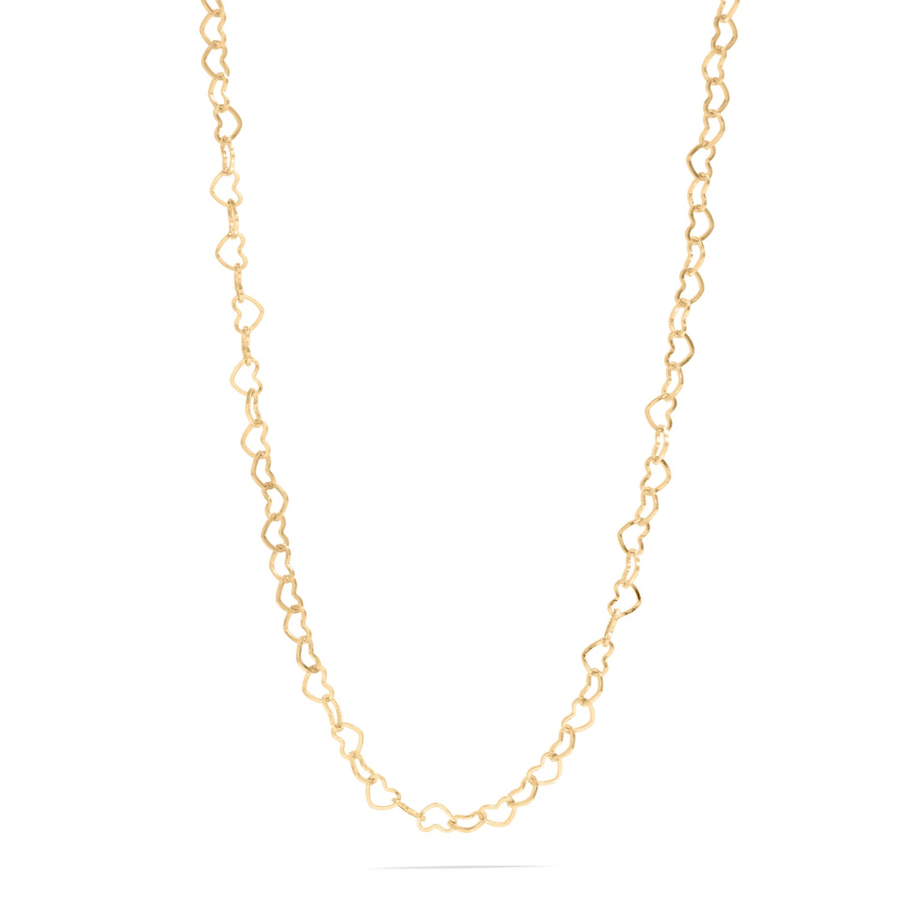 Gold Heart Necklace – 18K PVD Gold Stainless Steel Hypoallergenic Chain Jewelry