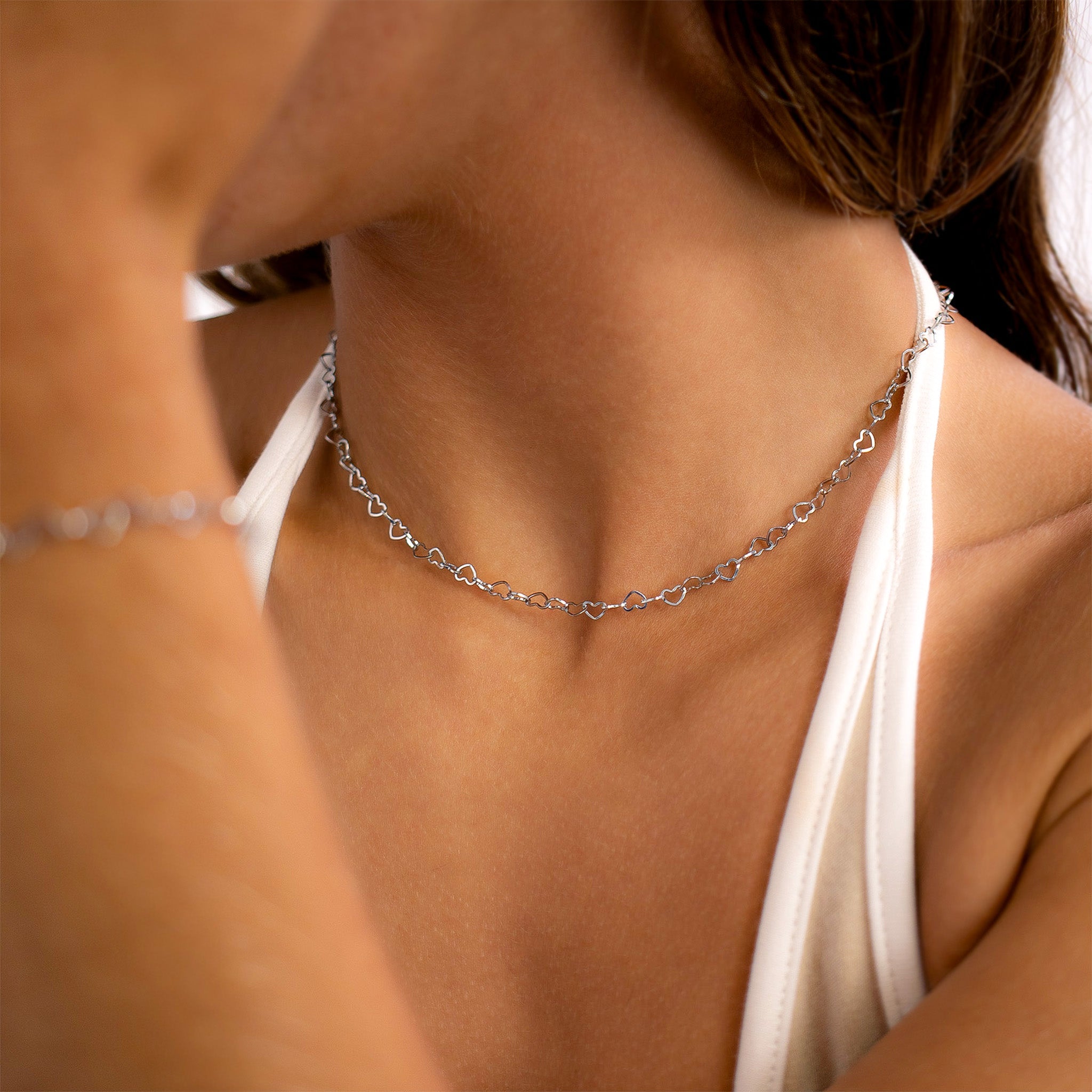 Gold Heart Necklace – 18K PVD Gold Stainless Steel Hypoallergenic Chain Jewelry