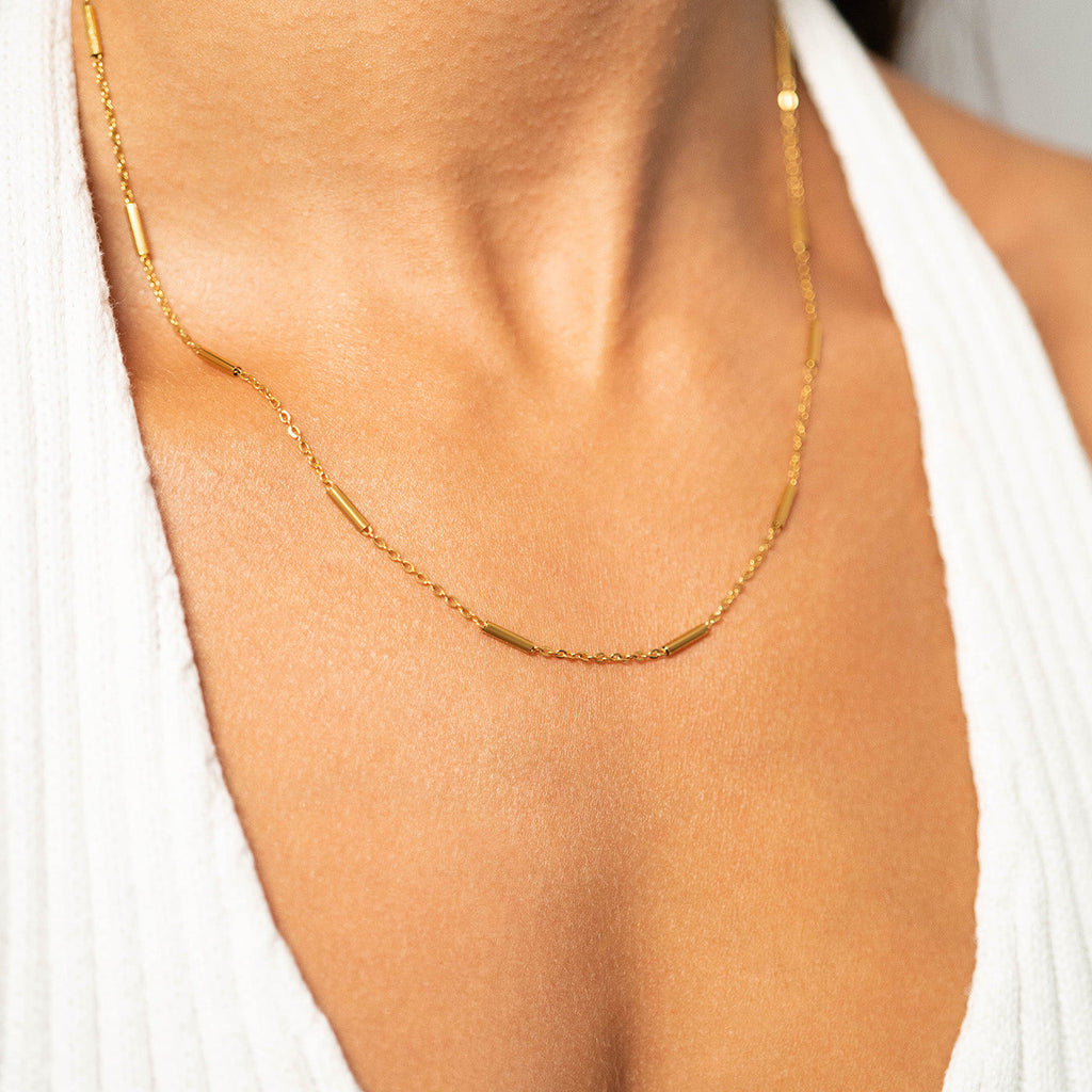 Gold Satellite Necklace – 18K Gold Chain | Hypoallergenic Stainless Steel Jewelry