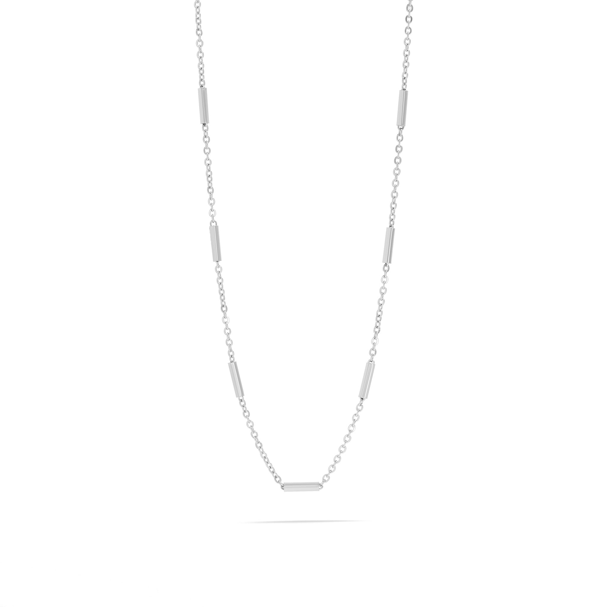 Stainless Steel Satellite Bar Chain Necklace