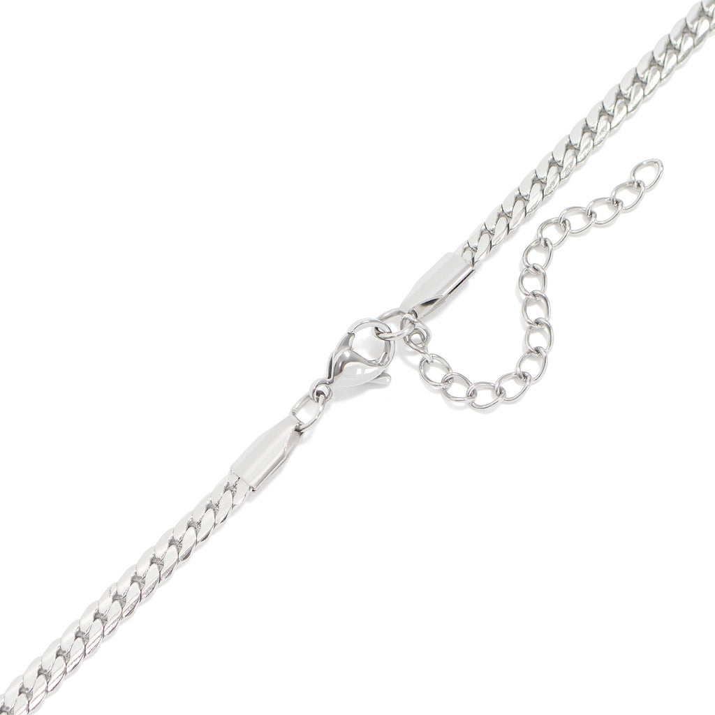 18K Gold Curb Necklace – Stainless Steel Charm Holder | Tarnish Resistant Jewelry
