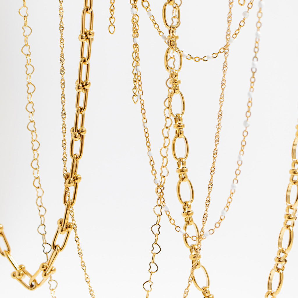 Gold Hardware Necklace – 18K Gold PVD Stainless Steel Chain | Tarnish Resistant Jewelry