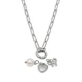 Gold Charm Necklace – 18K Gold PVD Stainless Steel Bow Charm Holder Set