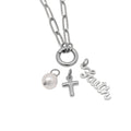 Faith Charm Necklace – 18K Gold Plated Stainless Steel Paperclip Holder Gift Set