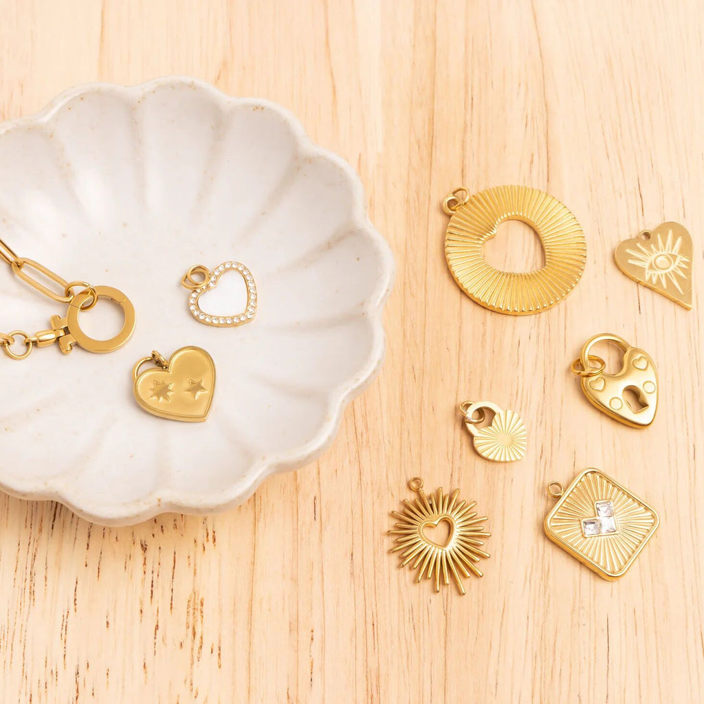 18K Gold Carabiner Necklace – Stainless Steel Circle Chain With Spring Loaded Clasp