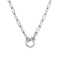 Gold Carabiner Necklace - 18K Gold PVD Stainless Steel Circle Chain, Tarnish Resistant
