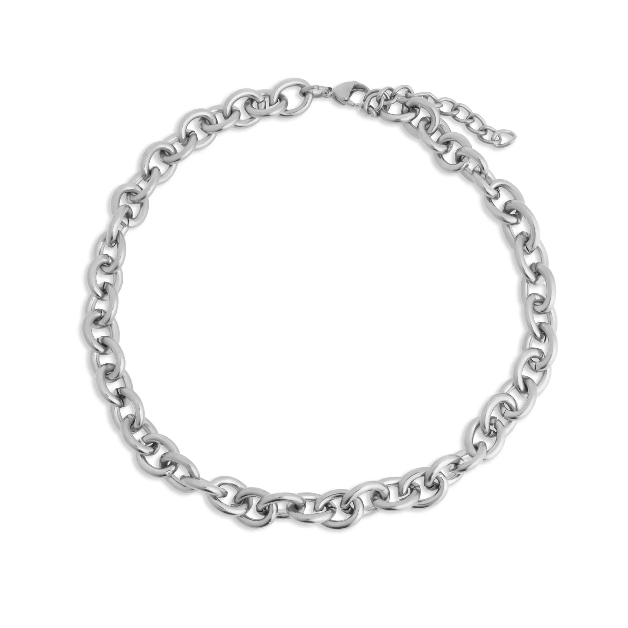 Chunky Chain Necklace – 18K Gold PVD Coated Stainless Steel, Oversized Links