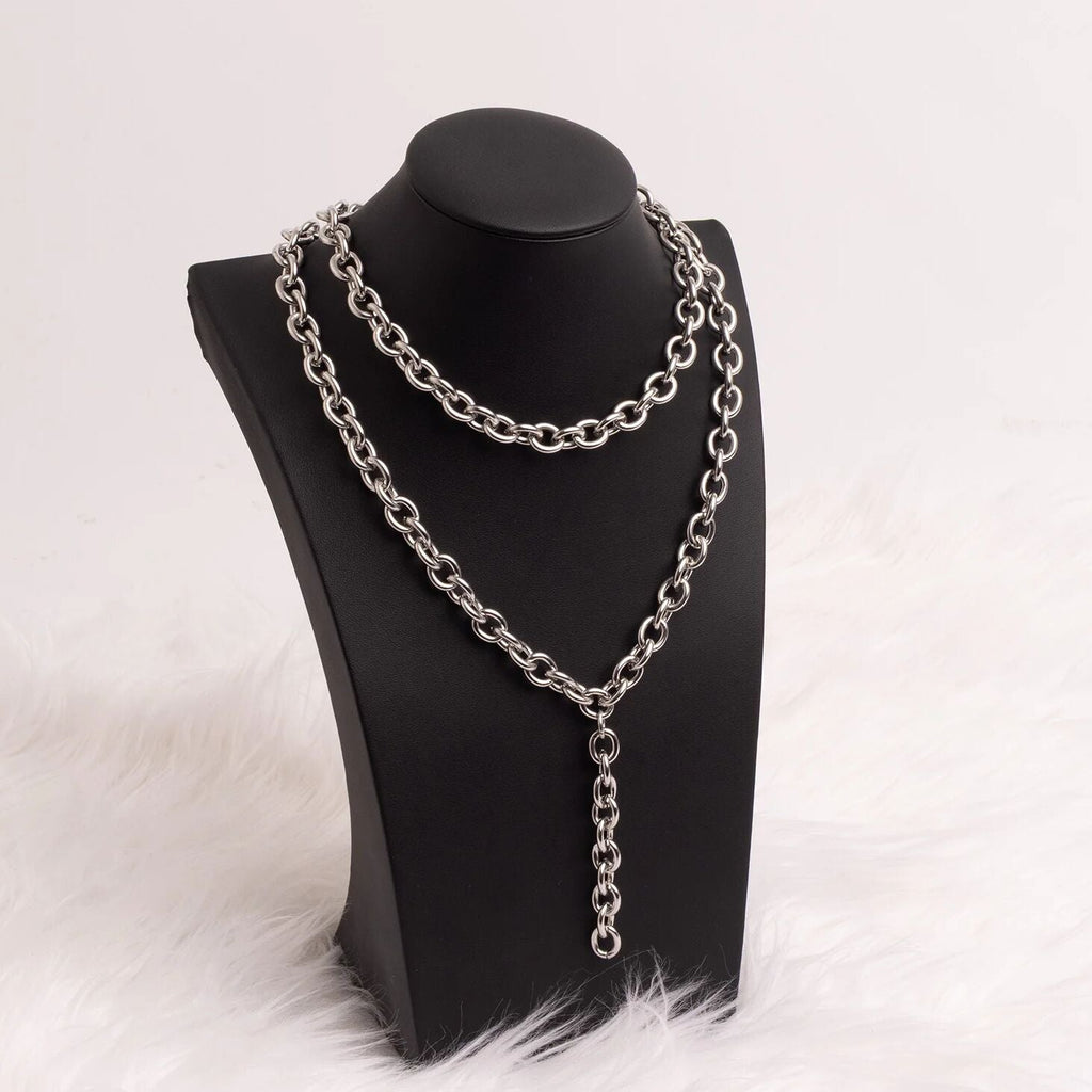 Chunky Chain Necklace – 18K Gold PVD Coated Stainless Steel, Oversized Links