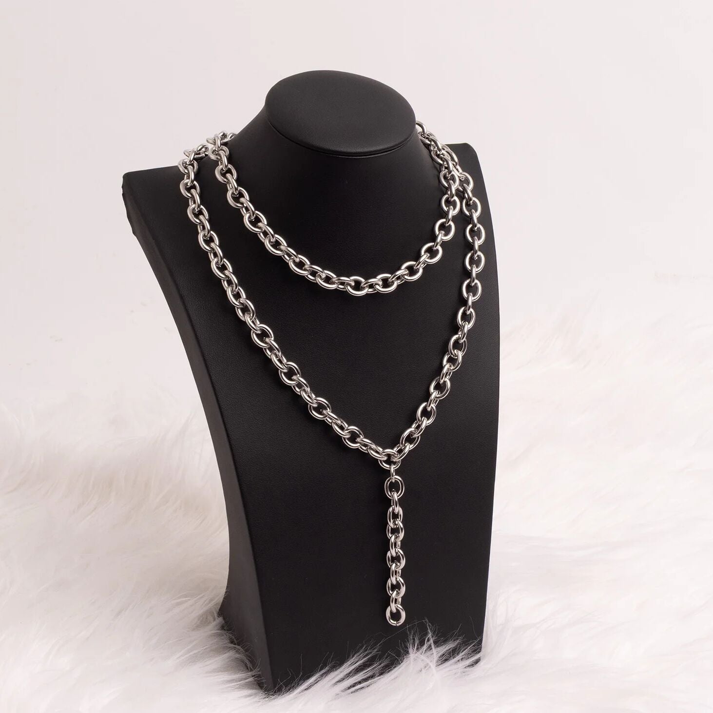 Chunky Chain Necklace – 18K Gold PVD Coated Stainless Steel, Oversized Links
