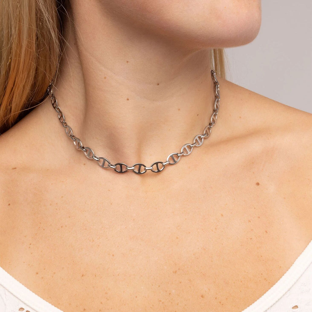 18K Gold Chain Necklace – Thick Oval Link, Durable PVD Gold Stainless Steel