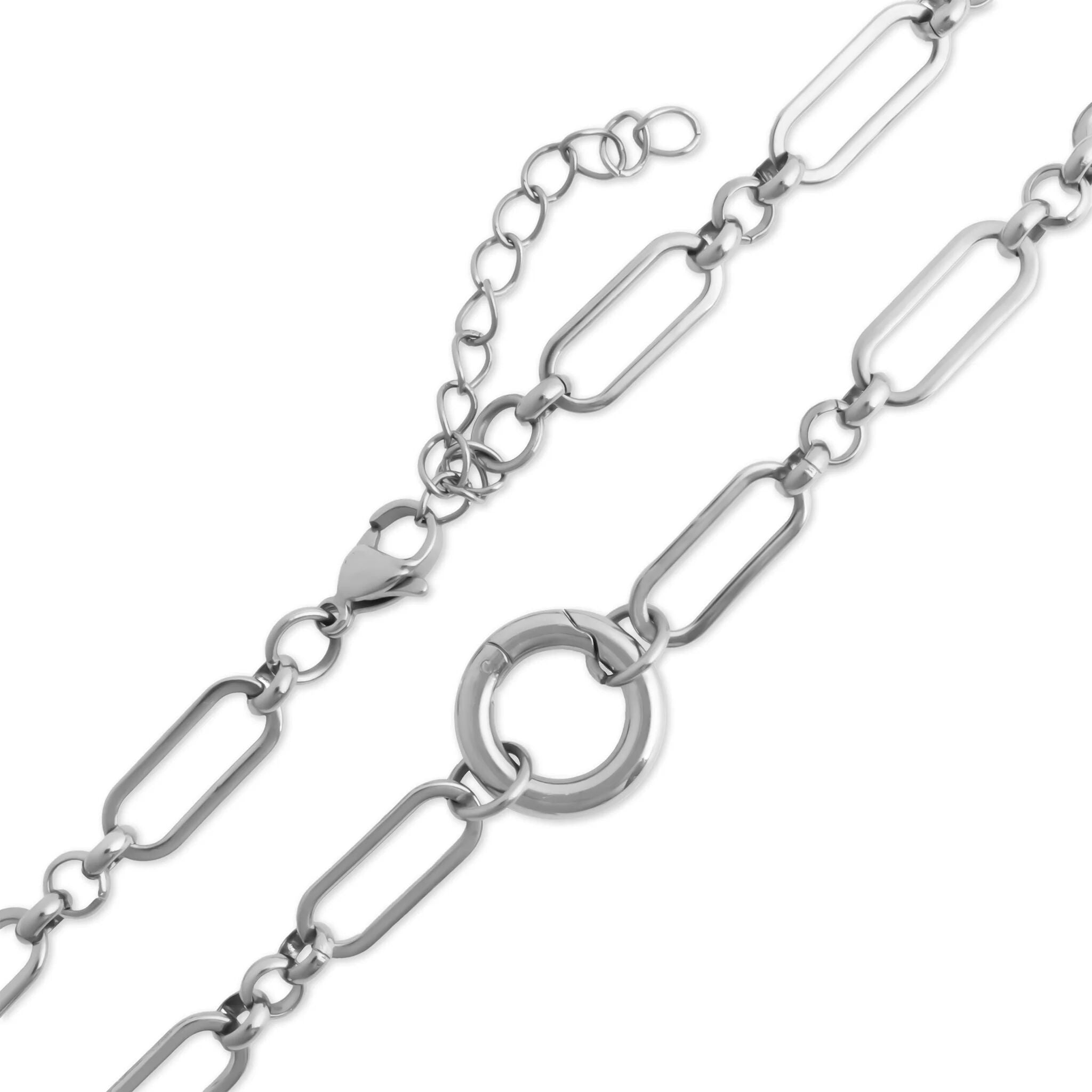 Gold Paperclip Necklace – 18K Gold PVD Stainless Steel Long Charm Holder Chain